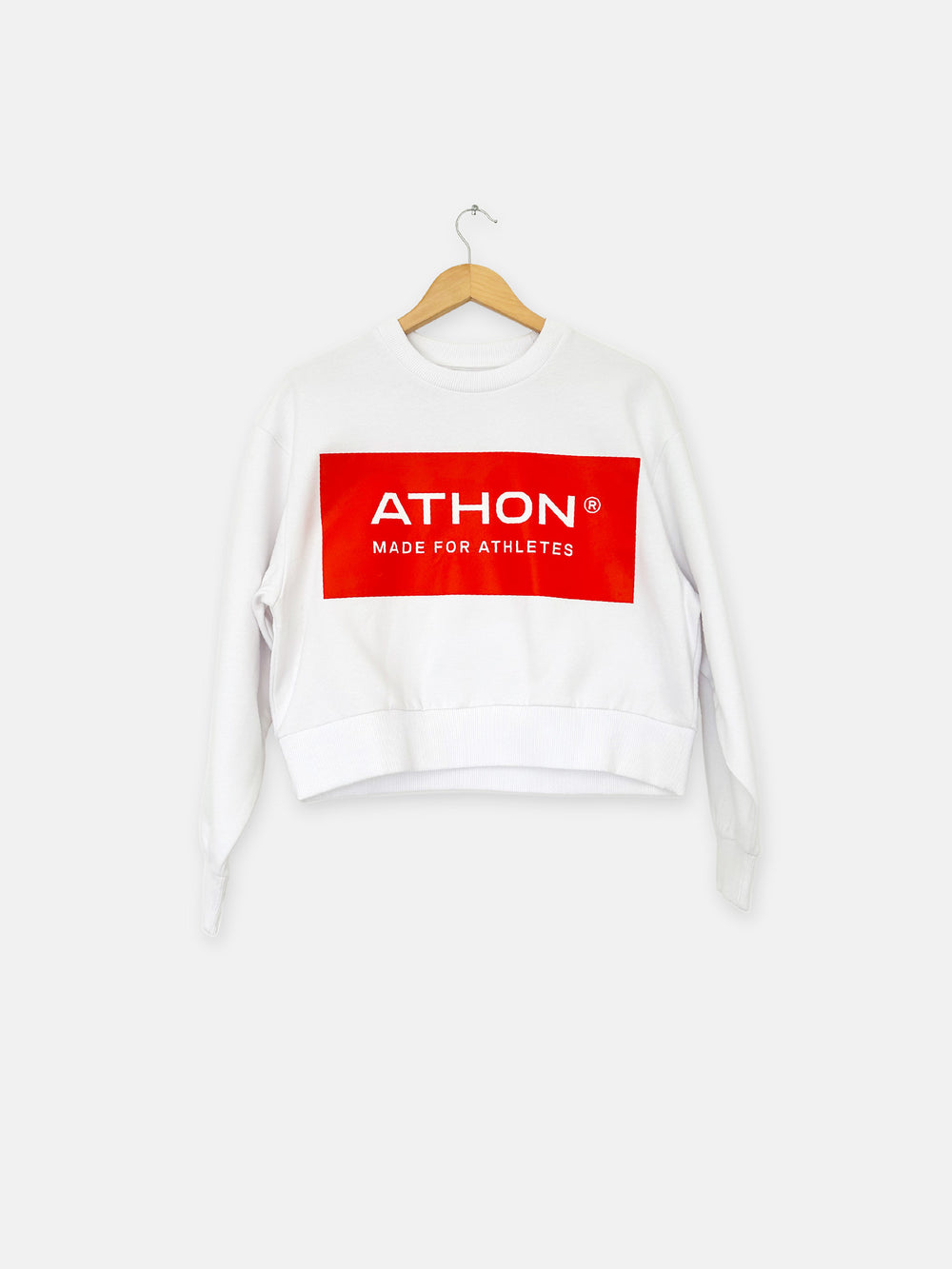 Athon logo women's sweater in white